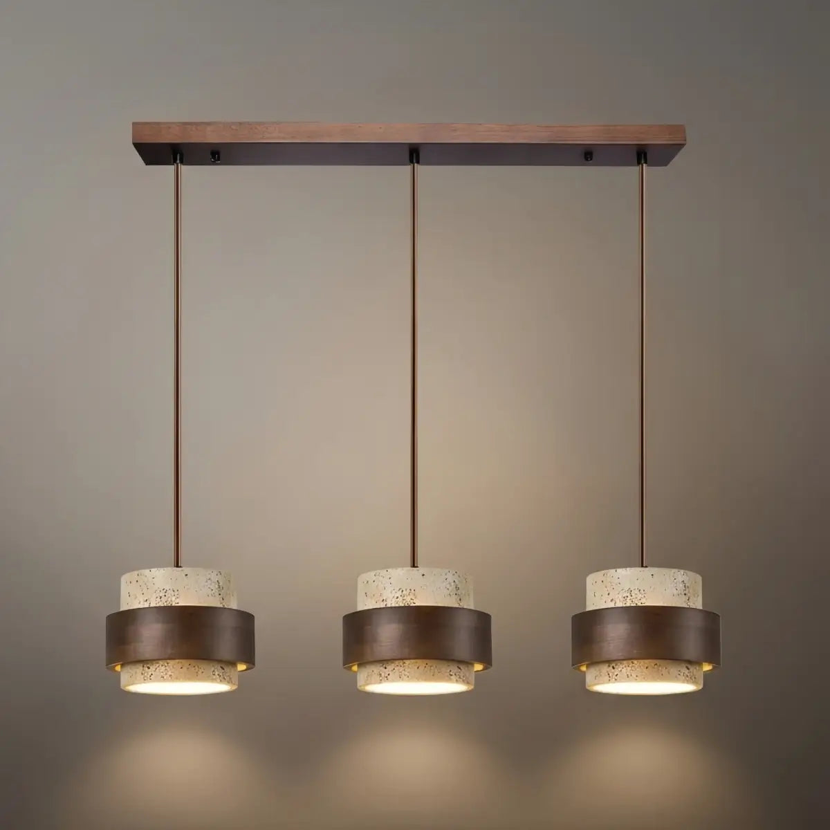 Strata Modern Travertine Pendant Light